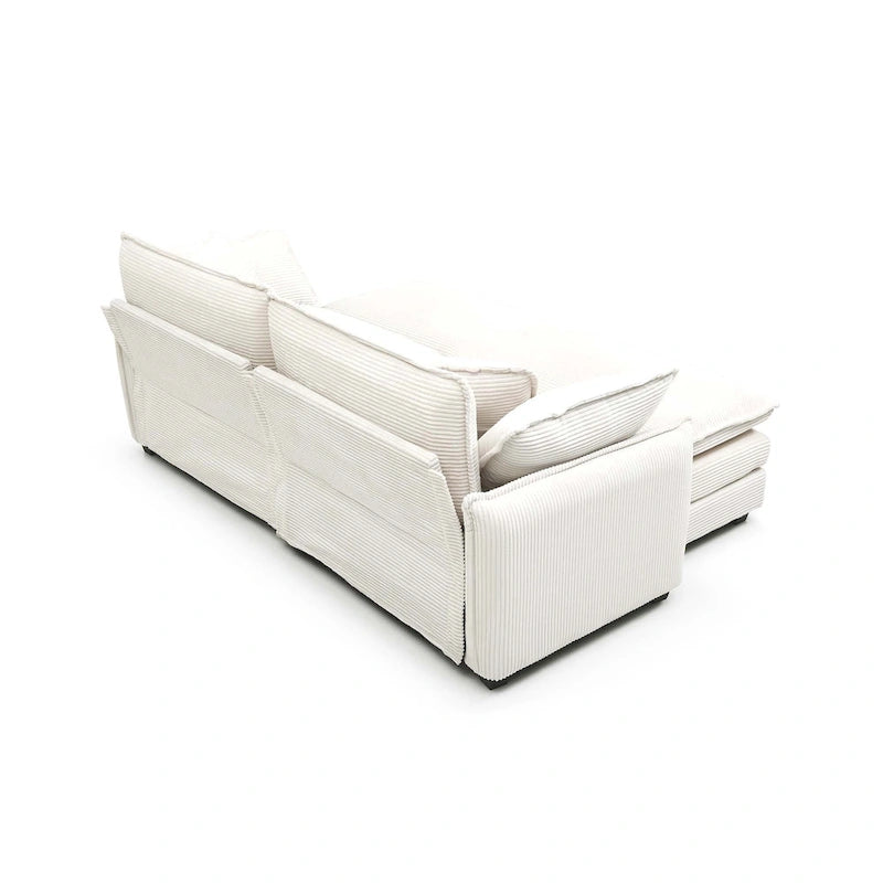 Canapé-lit rembourré beige