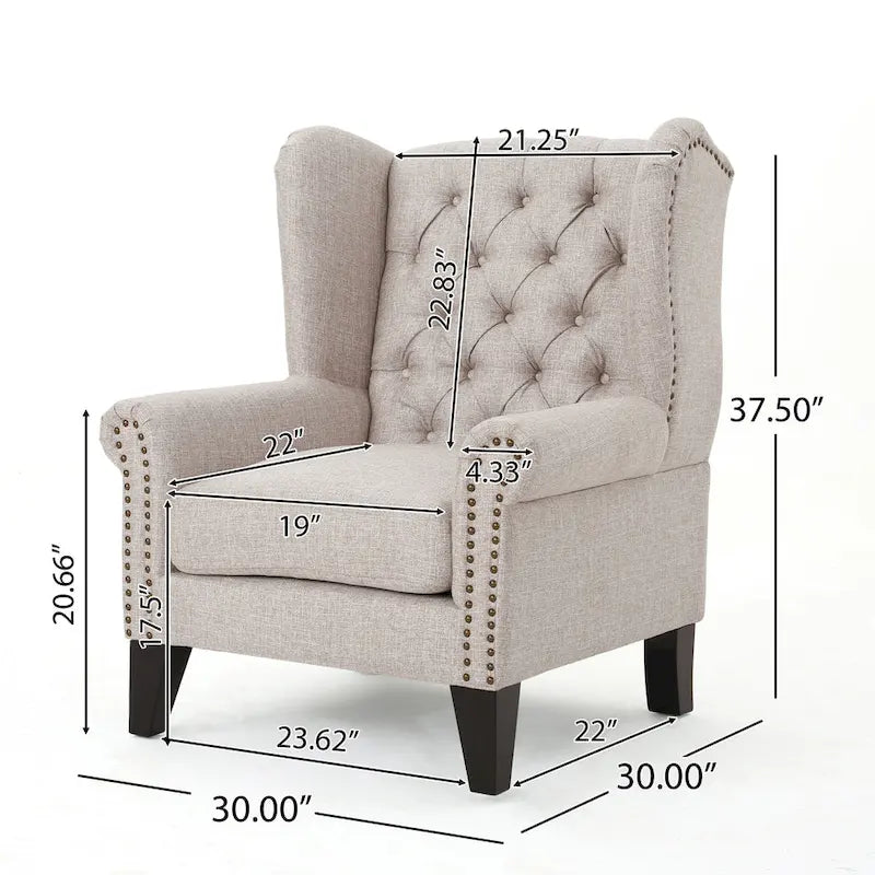 Fauteuil à oreilles moderne pour salon, chambre, bureau à domicile