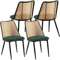 Ensemble de chaises de salle à manger (4 chaises), dossiers en rotin naturel