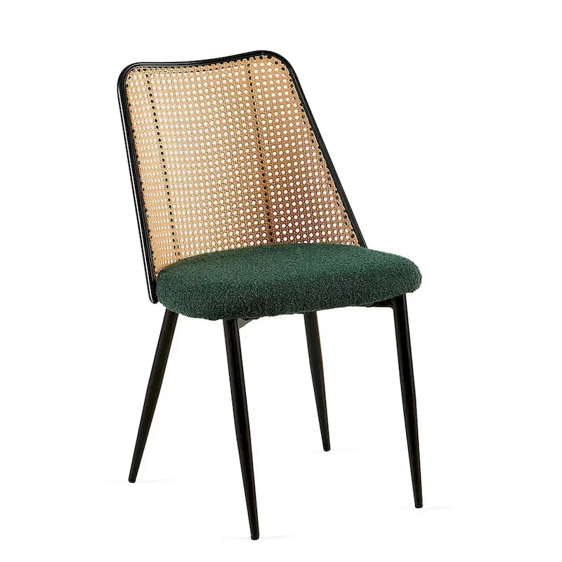 Ensemble de chaises de salle à manger (4 chaises), dossiers en rotin naturel
