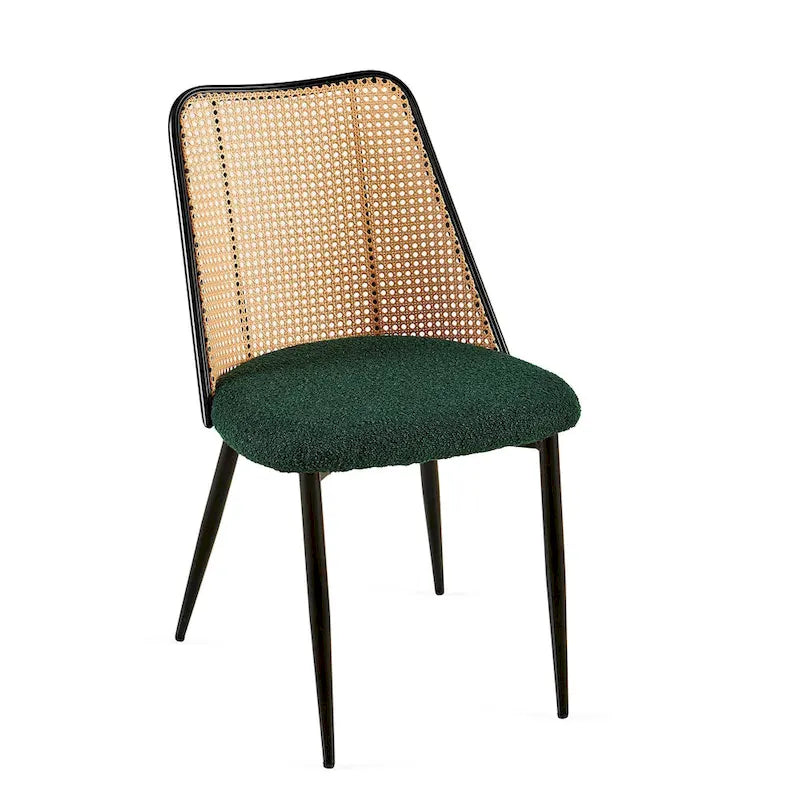 Ensemble de chaises de salle à manger (4 chaises), dossiers en rotin naturel