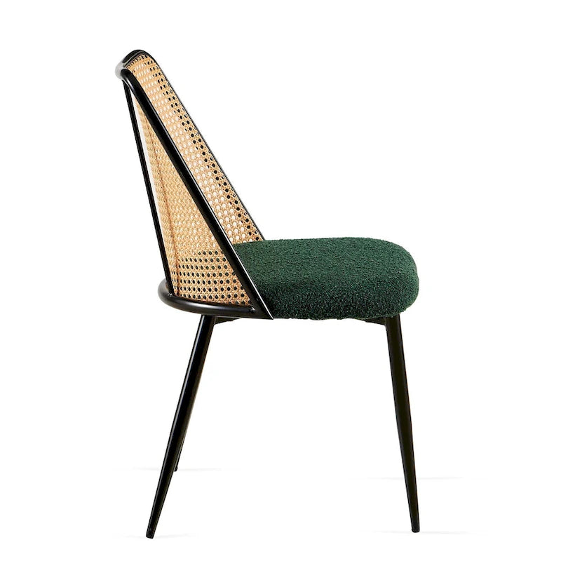 Ensemble de chaises de salle à manger (4 chaises), dossiers en rotin naturel