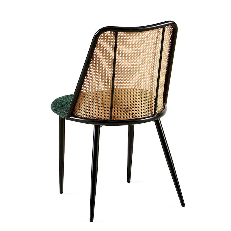 Ensemble de chaises de salle à manger (4 chaises), dossiers en rotin naturel