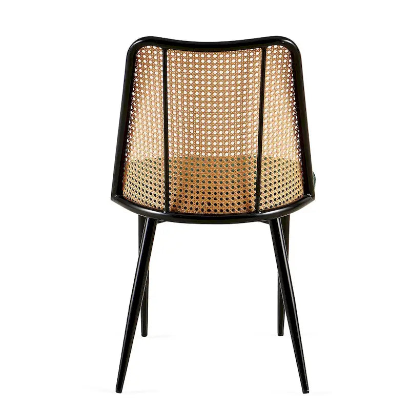 Ensemble de chaises de salle à manger (4 chaises), dossiers en rotin naturel