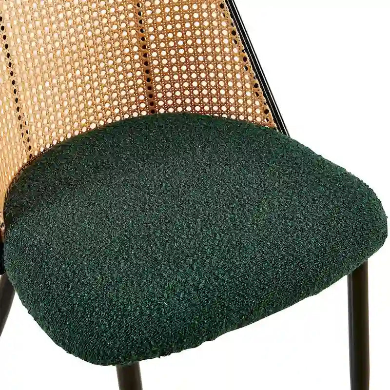 Ensemble de chaises de salle à manger (4 chaises), dossiers en rotin naturel