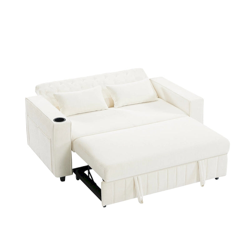 Canapé convertible en tissu chenille