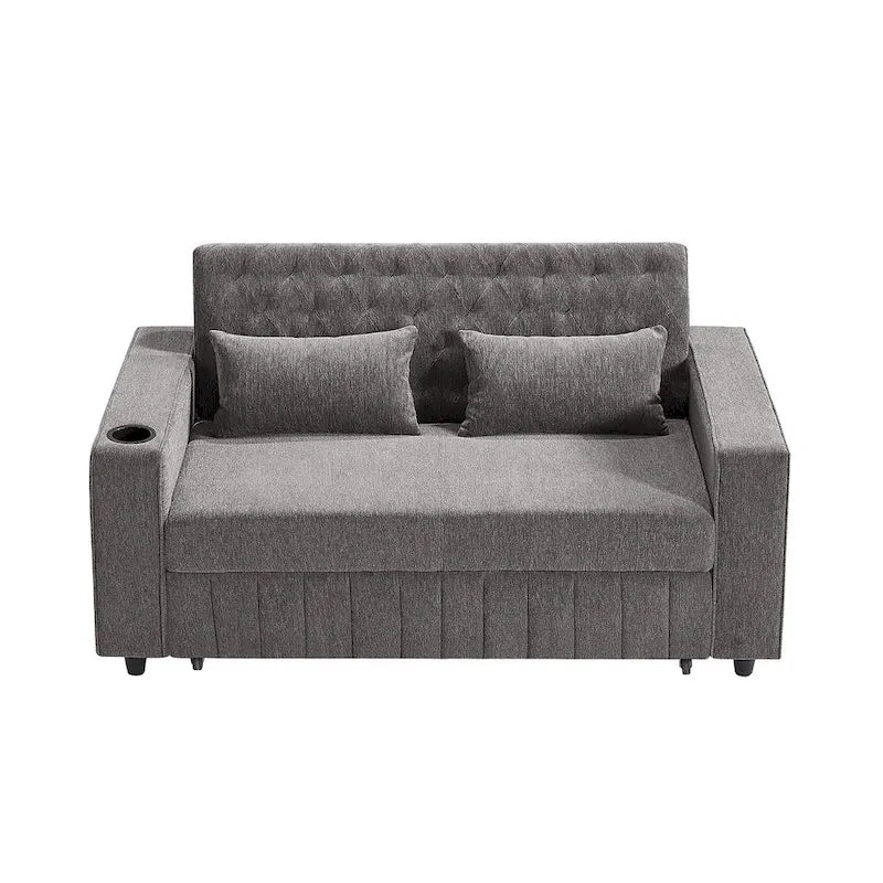 Canapé convertible en tissu chenille
