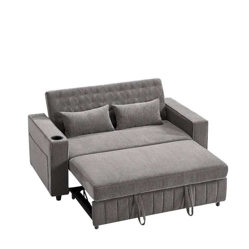Canapé convertible en tissu chenille