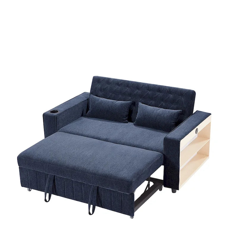 Canapé convertible en tissu chenille
