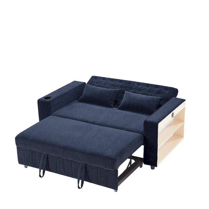 Canapé convertible en tissu chenille