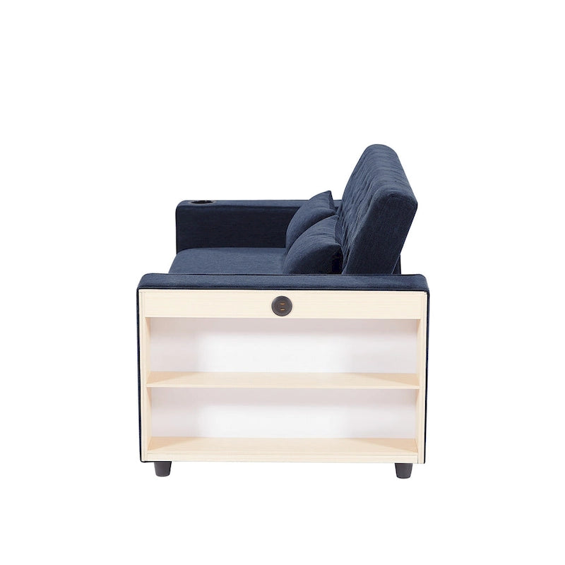 Canapé convertible en tissu chenille