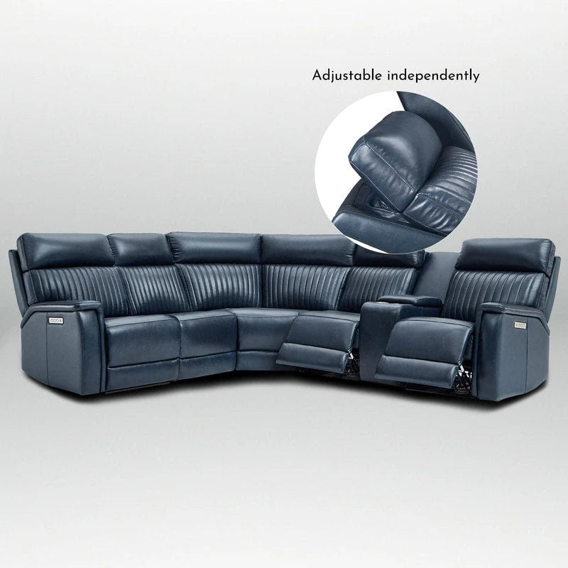 Canapé électrique en cuir véritable