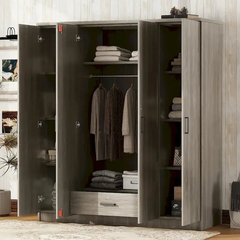 Armoire en bois autoportante