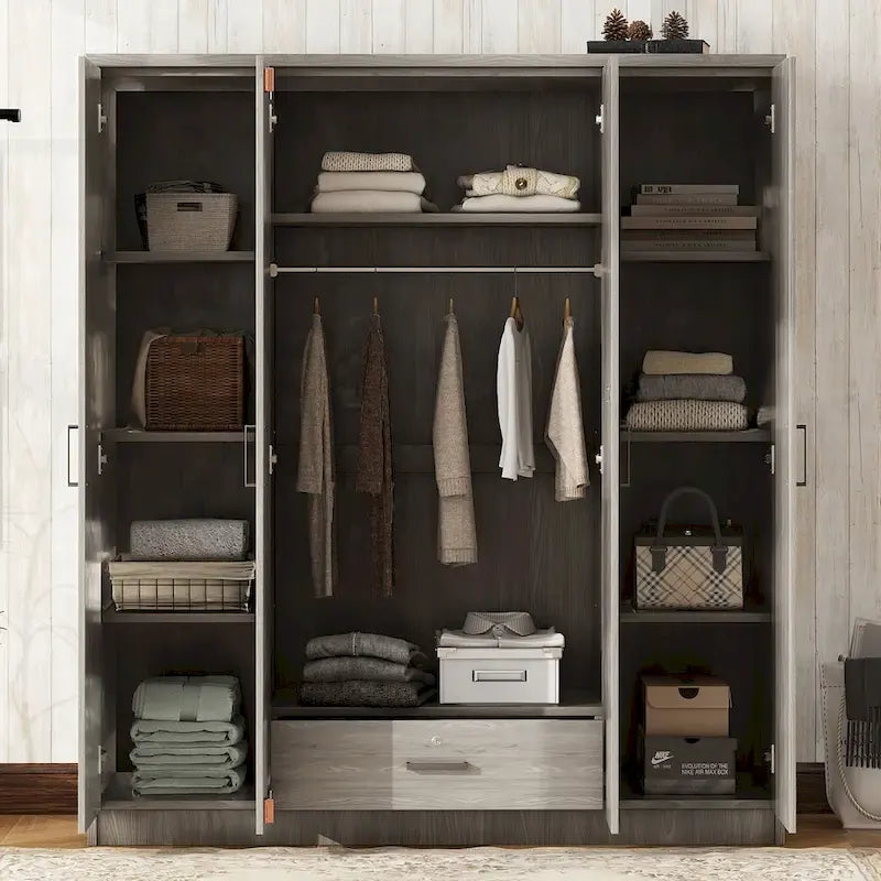 Armoire en bois autoportante