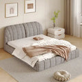 Lit double rembourré de taille Queen moderne avec tissu épais