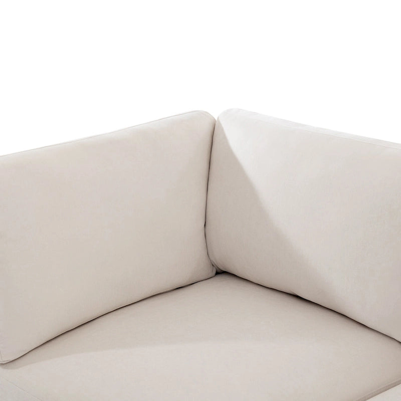 Canapé d'angle en U 6 places avec poufs et oreillers amovibles, configuration flexible