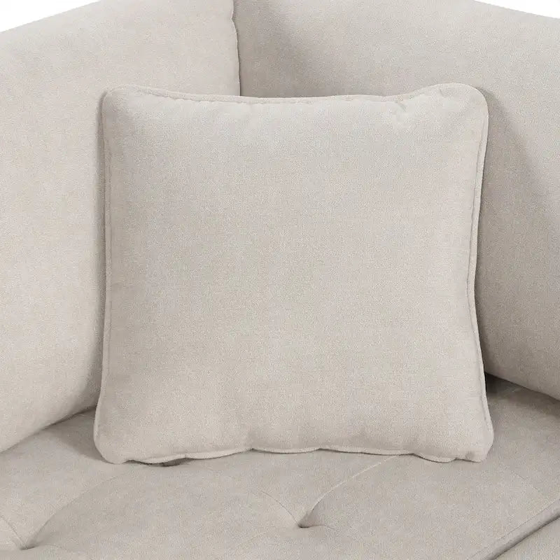 Canapé d'angle surdimensionné en forme de U beige