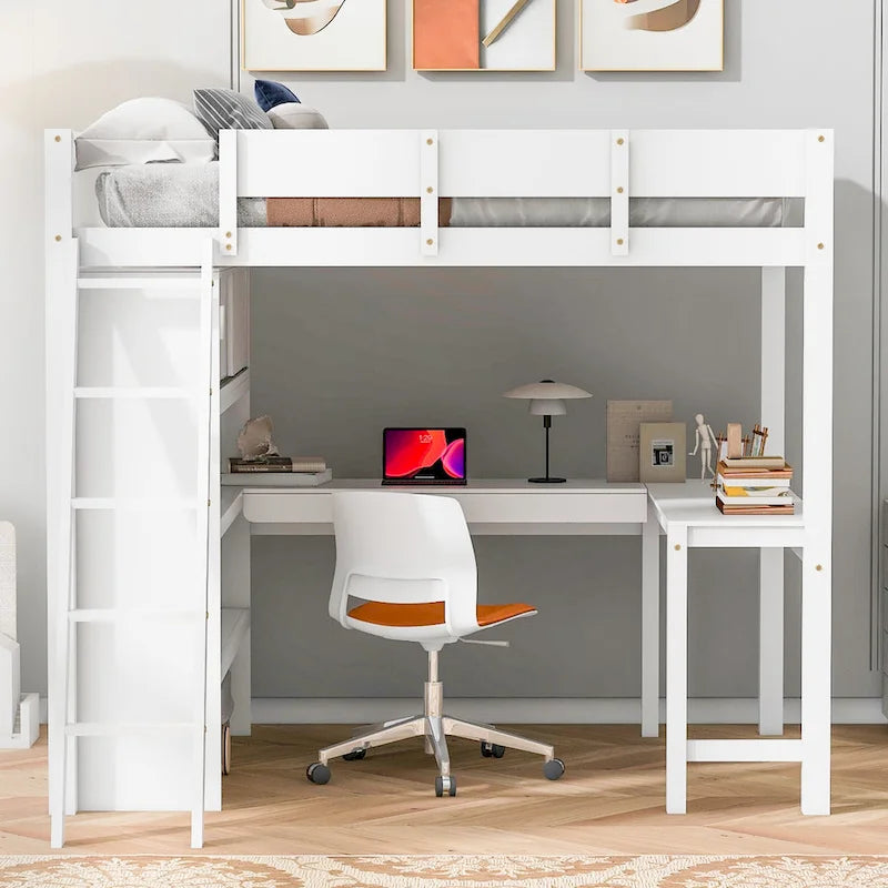 Lit mezzanine enfant en bois massif