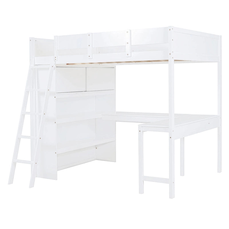 Lit mezzanine enfant en bois massif