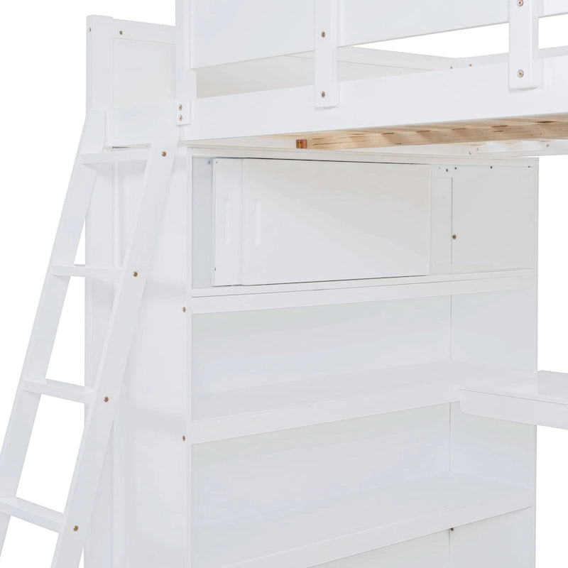 Lit mezzanine enfant en bois massif