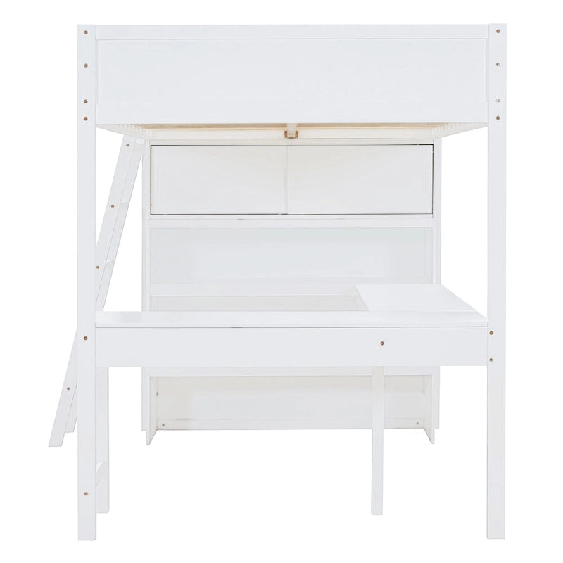 Lit mezzanine enfant en bois massif