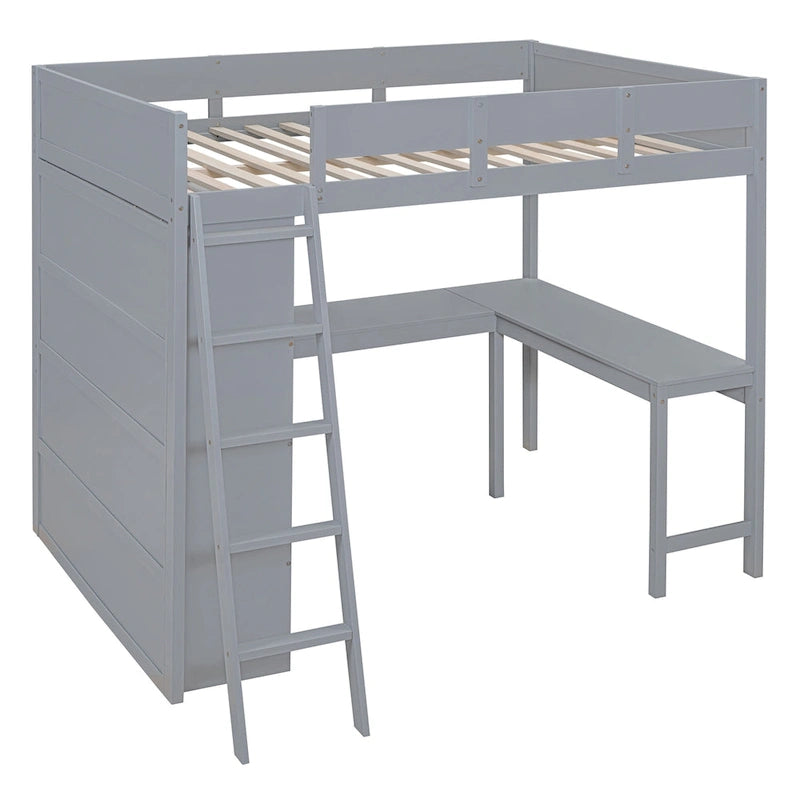 Lit mezzanine enfant en bois massif