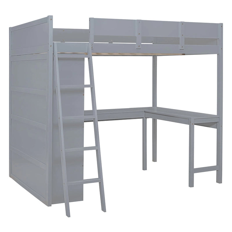 Lit mezzanine enfant en bois massif