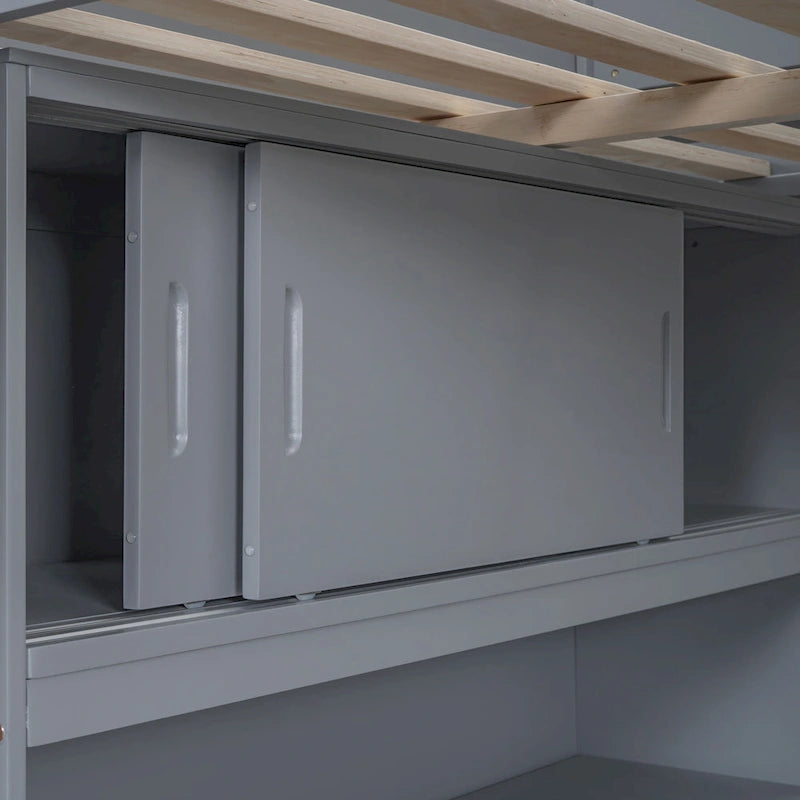 Lit mezzanine enfant en bois massif