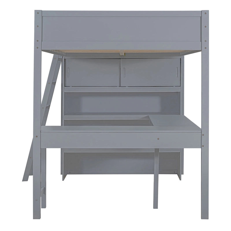 Lit mezzanine enfant en bois massif