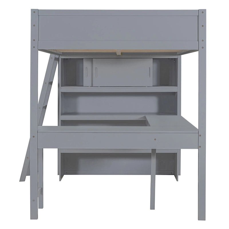 Lit mezzanine enfant en bois massif