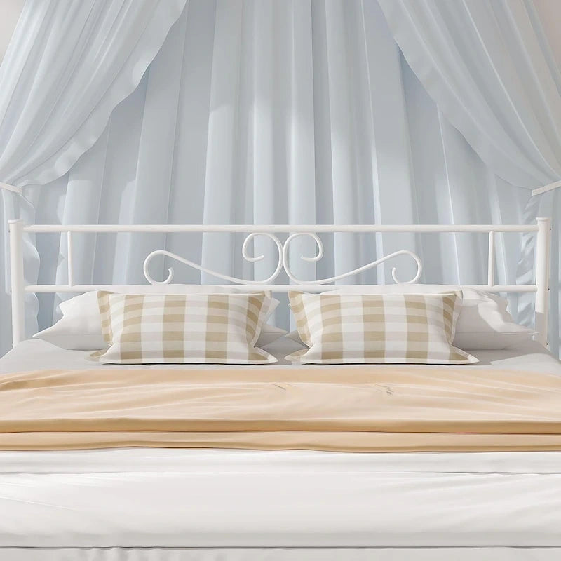 Cadre de lit en métal avec tête et pied de lit – Lit simple/double/grand lit