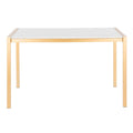Table à manger moderne de luxe dorée
