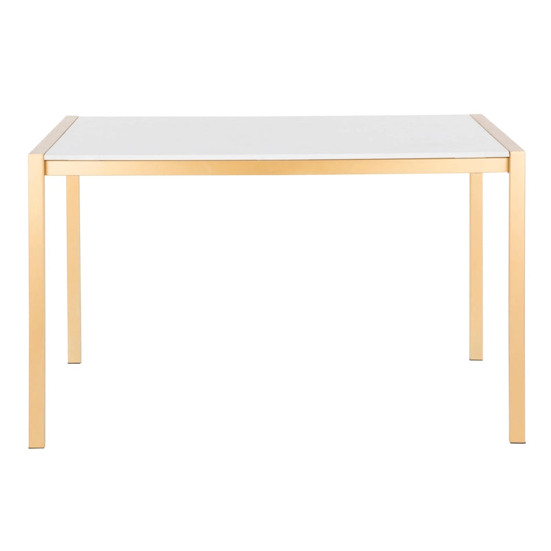 Table à manger moderne de luxe dorée