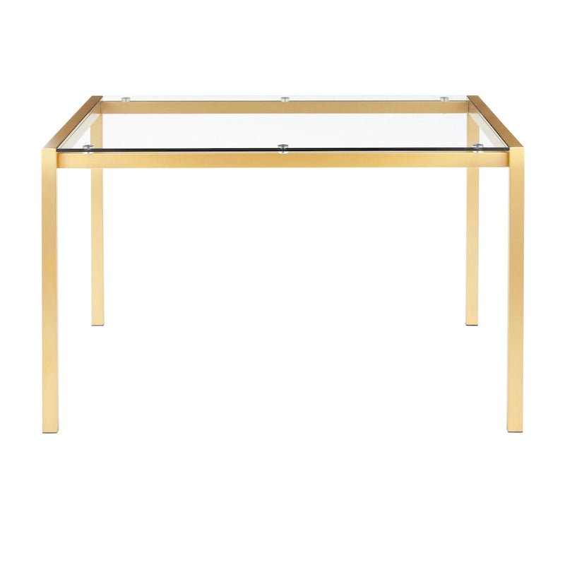 Table à manger moderne de luxe dorée