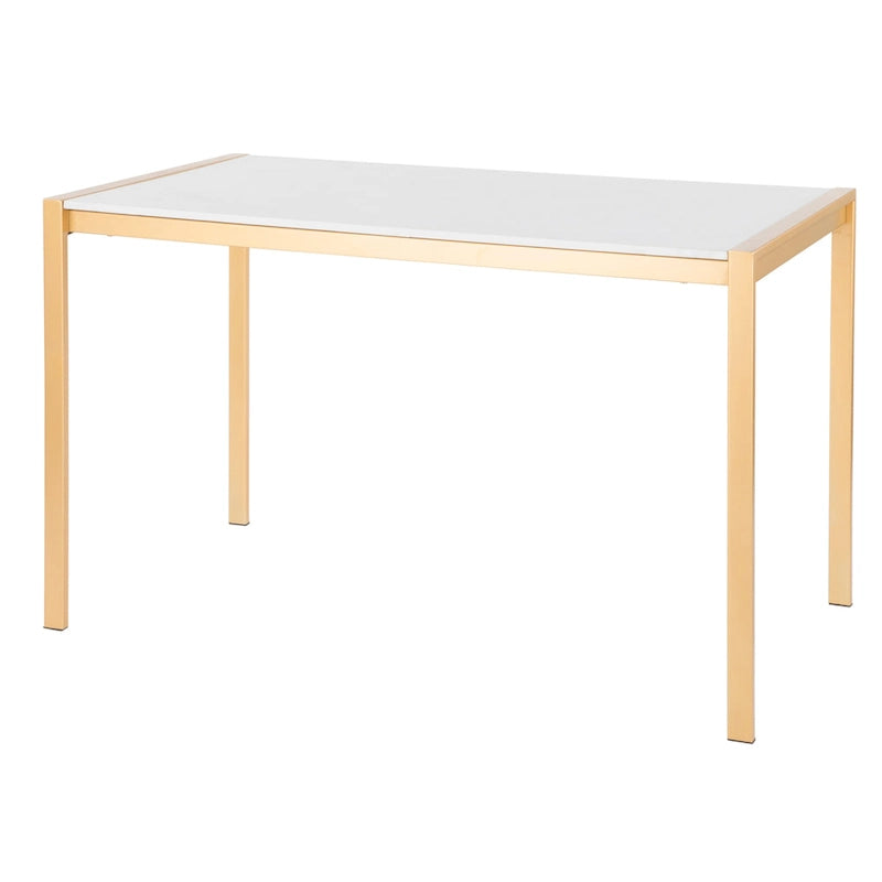 Table à manger moderne de luxe dorée