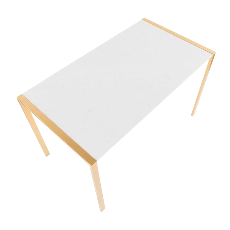 Table à manger moderne de luxe dorée