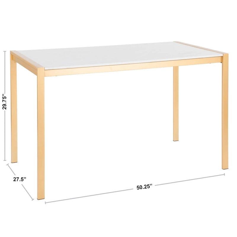 Table à manger moderne de luxe dorée