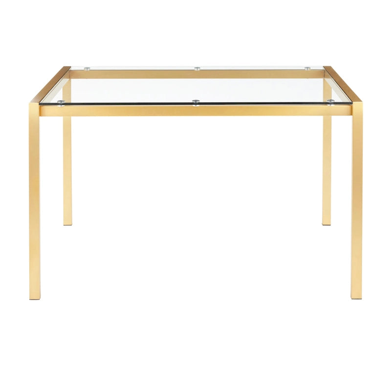 Table à manger moderne de luxe dorée
