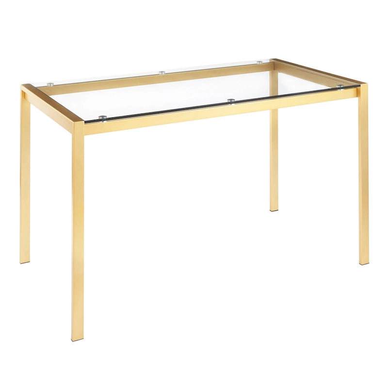 Table à manger moderne de luxe dorée