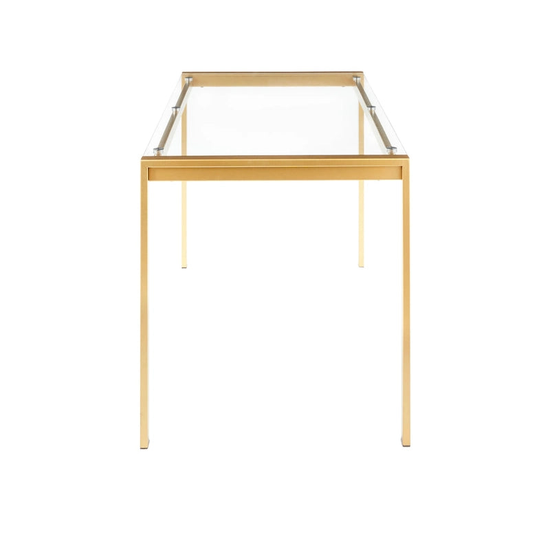 Table à manger moderne de luxe dorée