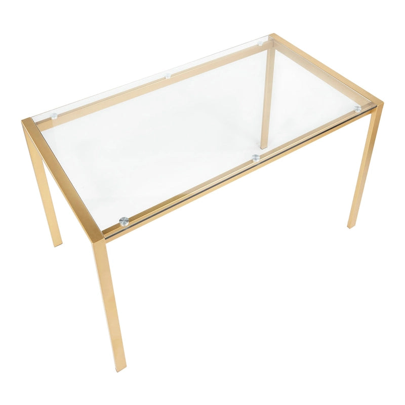 Table à manger moderne de luxe dorée