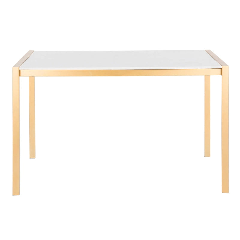 Table à manger moderne de luxe dorée
