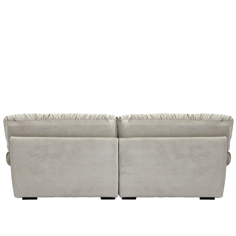 Canapé sectionnel moderne avec accoudoirs en velours pour salon
