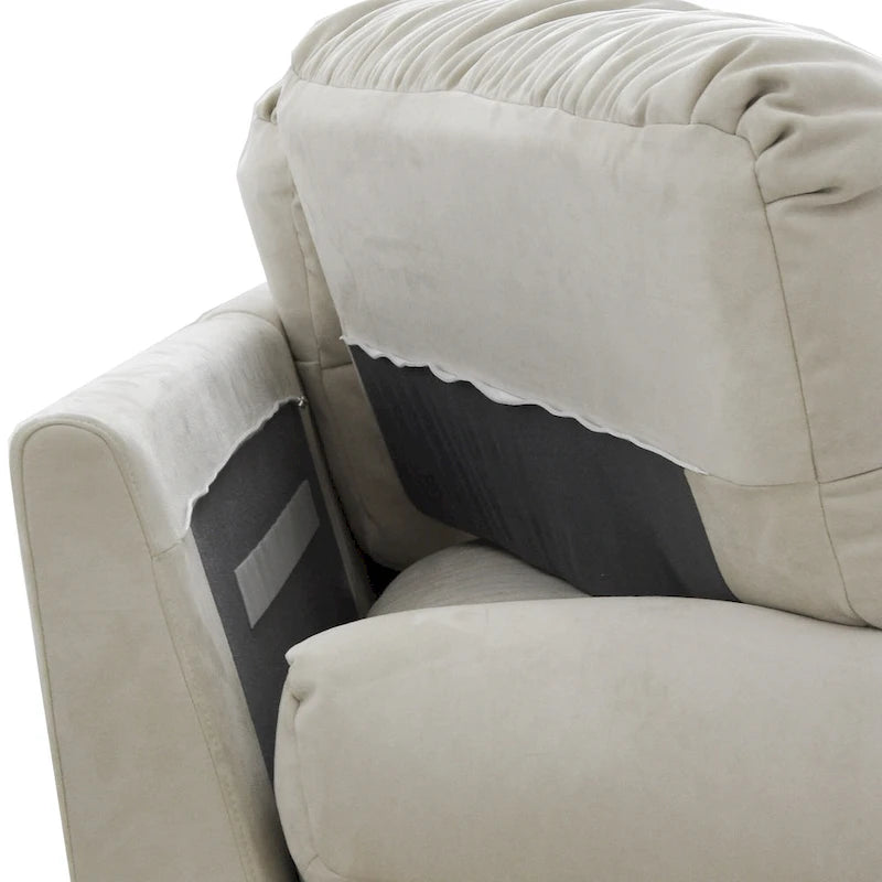 Canapé sectionnel moderne avec accoudoirs en velours pour salon