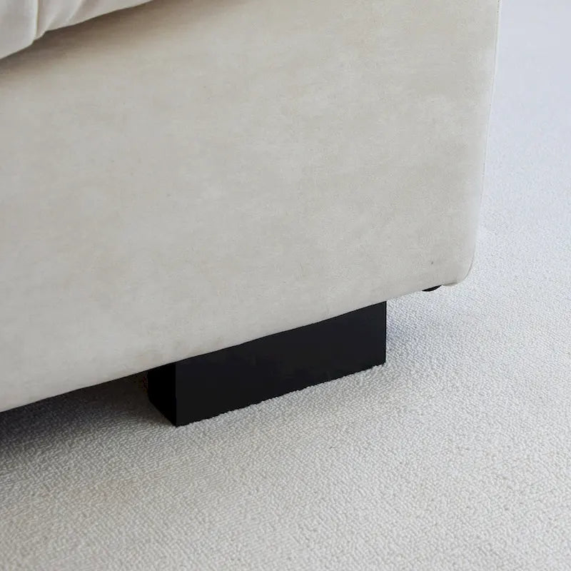 Canapé sectionnel moderne avec accoudoirs en velours pour salon