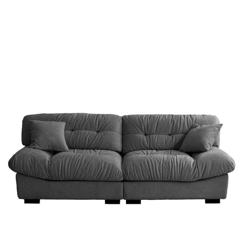 Canapé sectionnel moderne avec accoudoirs en velours pour salon