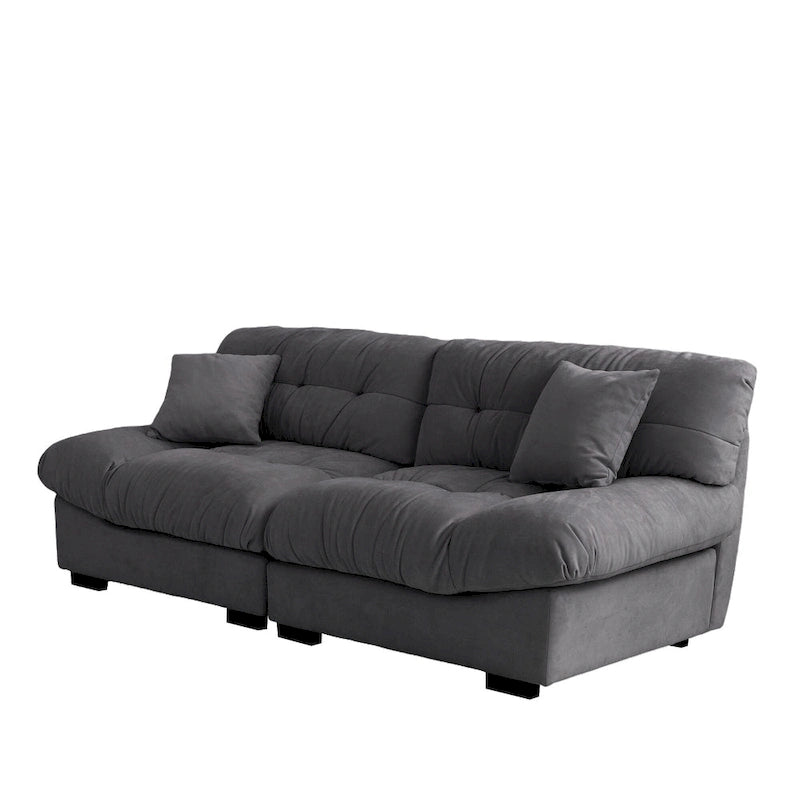 Canapé sectionnel moderne avec accoudoirs en velours pour salon