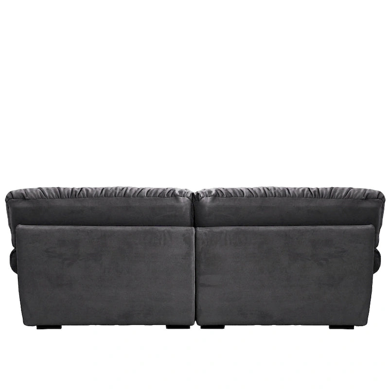 Canapé sectionnel moderne avec accoudoirs en velours pour salon