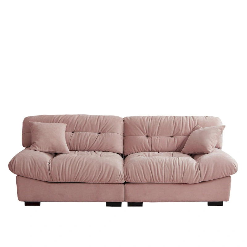 Canapé sectionnel moderne avec accoudoirs en velours pour salon