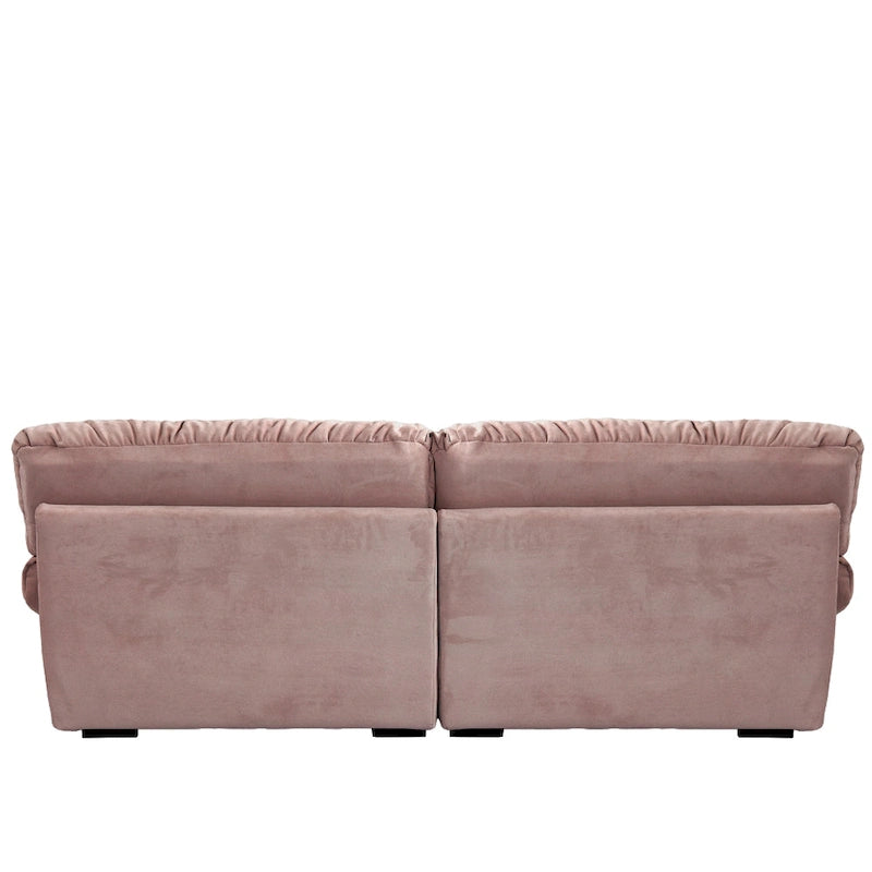 Canapé sectionnel moderne avec accoudoirs en velours pour salon